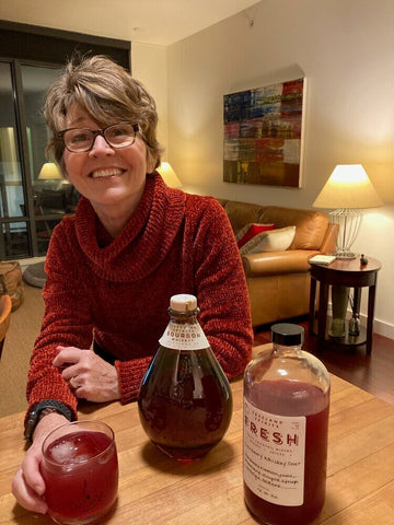 Chris Otis with her Freeland Spirits Cocktail